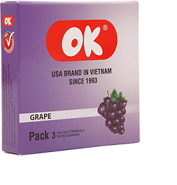 Bao cao su OK grape 144s hương nho