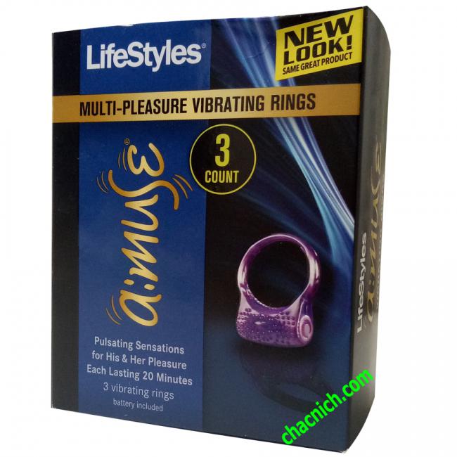 Bộ 3 vòng rung tình yêu Lifestyles Ansell