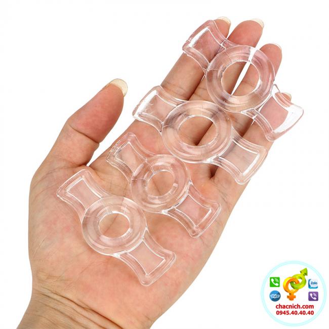 Bộ 4 vòng cockring silicone giúp cương cứng