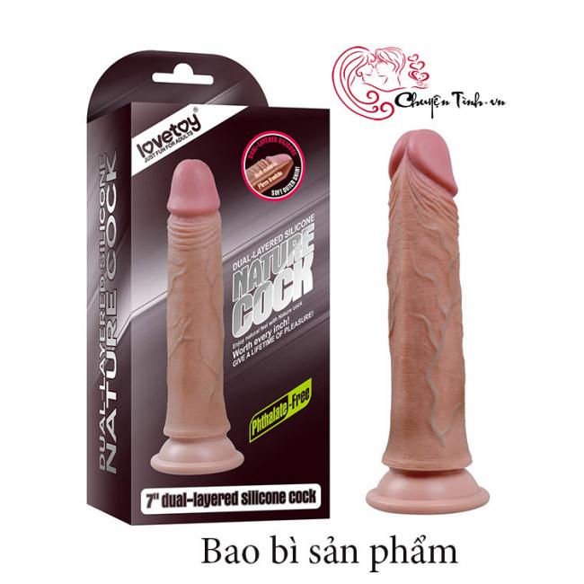 Dương vật silicon 2 thớ siêu mềm mịn Nature Cock