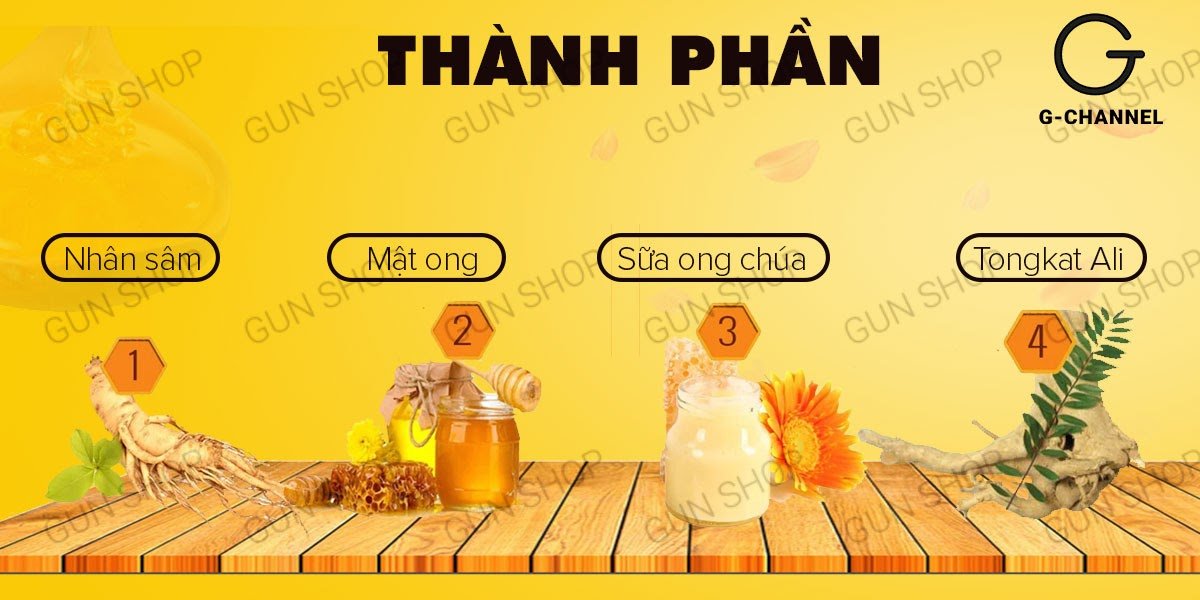 Tinh chất Hachimitsu Tăng cường sinh lý nam nữ Hộp 1 gói tiện lợi