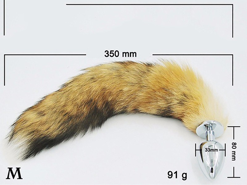 Dụng Cụ Kích Thích Hậu Môn Lông Chồn Hợp Kim Không Gỉ Mát Xa Sinh Lý