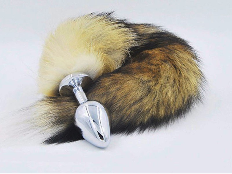 Dụng Cụ Kích Thích Hậu Môn Lông Chồn Hợp Kim Không Gỉ Mát Xa Sinh Lý