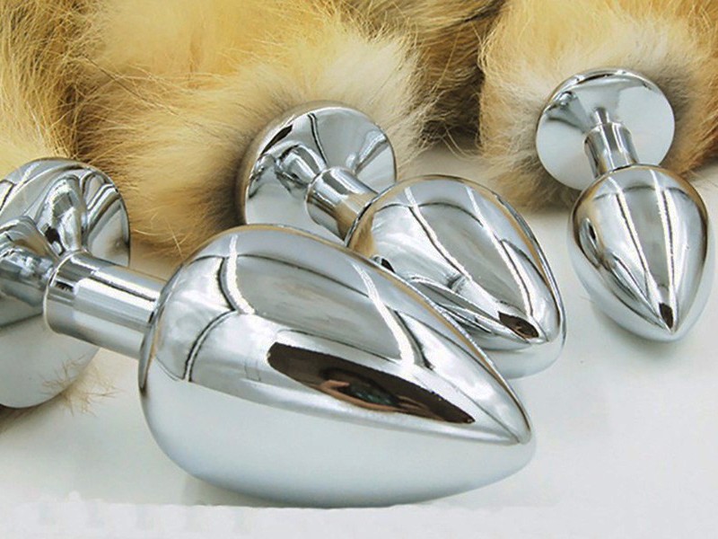 Dụng Cụ Kích Thích Hậu Môn Lông Chồn Hợp Kim Không Gỉ Mát Xa Sinh Lý