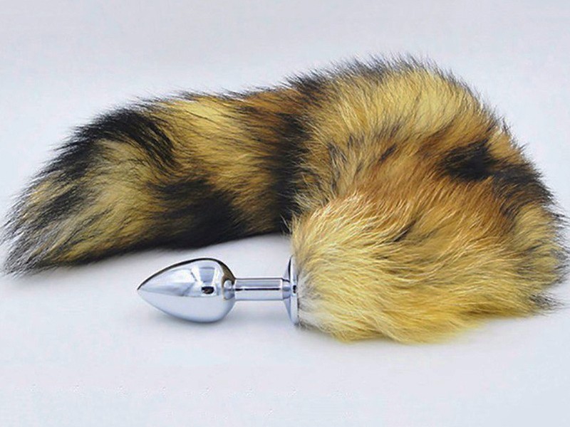 Dụng Cụ Kích Thích Hậu Môn Lông Chồn Hợp Kim Không Gỉ Mát Xa Sinh Lý