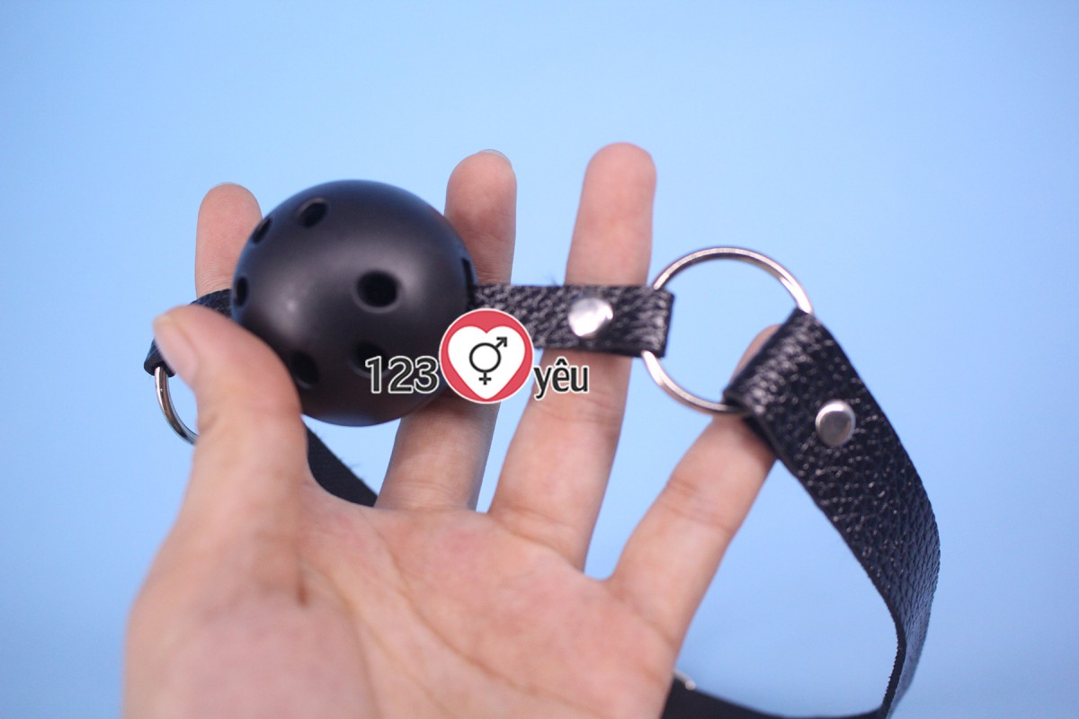 Đồ chơi bạo dâm bóng miệng silicon mềm mại dây đeo da cao cấp Đồ chơi bạo dâm bóng miệng silicon mềm mại dây đeo da cao cấp