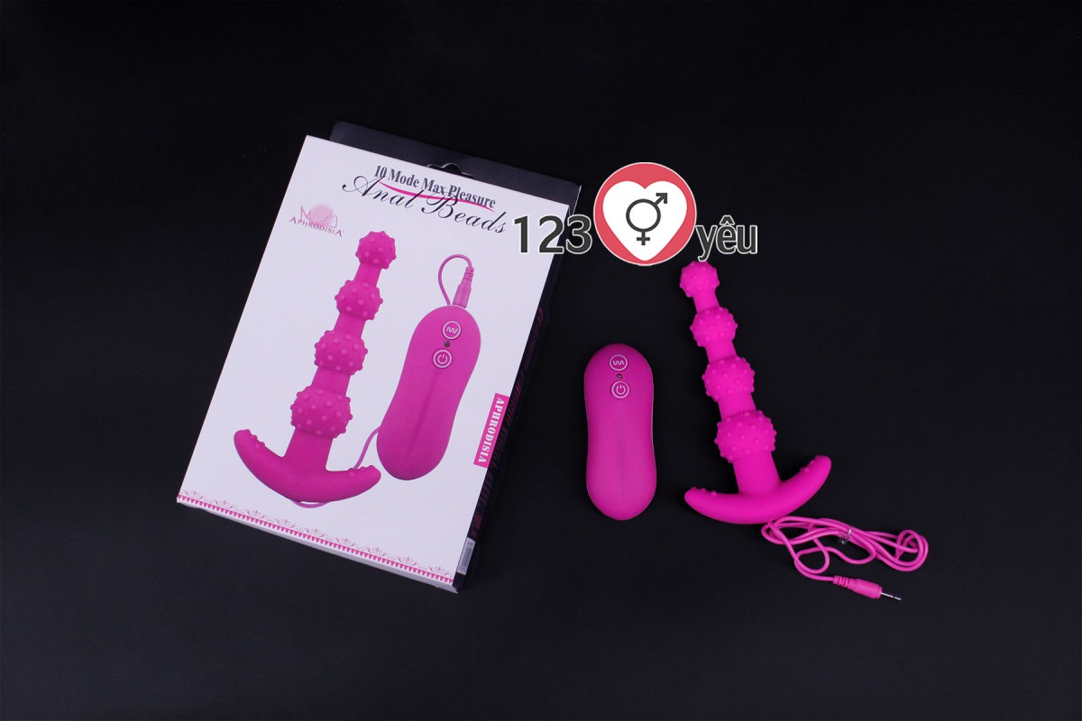 Dụng cụ kích thích hậu môn Anal Beads silicon rung 10 tần số