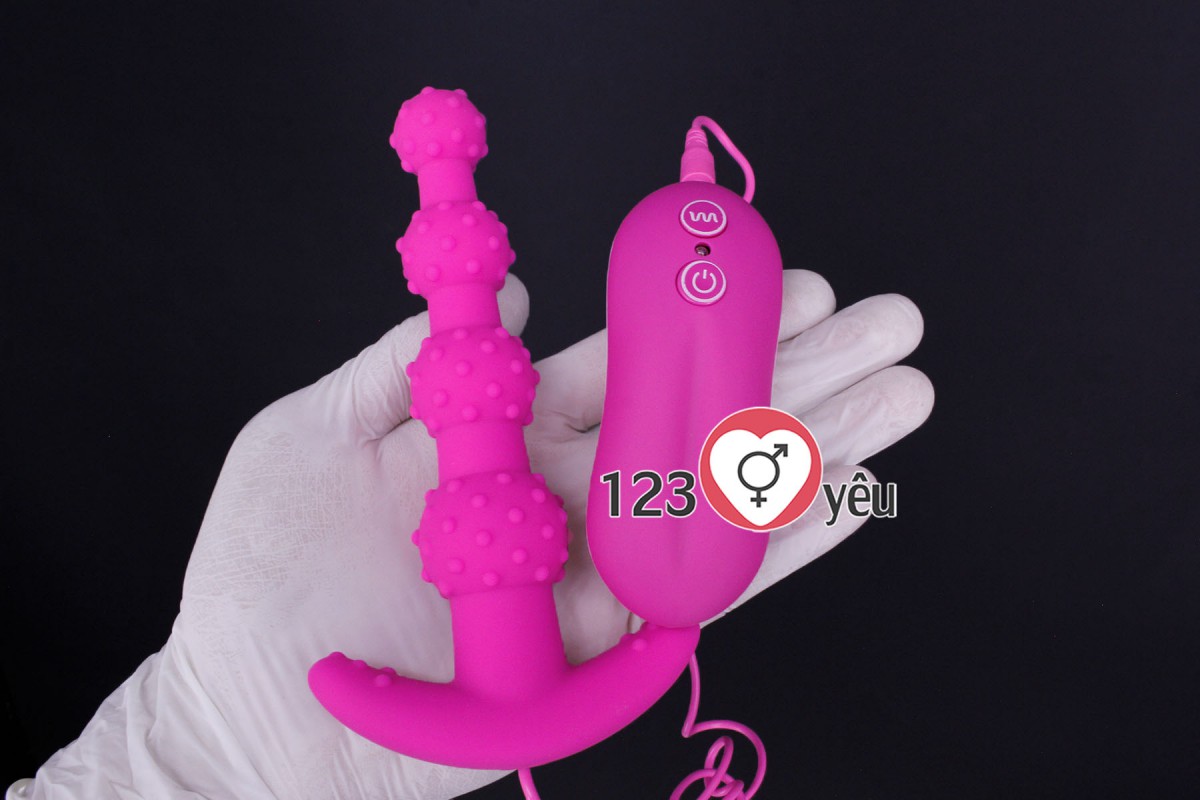 Dụng cụ kích thích hậu môn Anal Beads silicon rung 10 tần số
