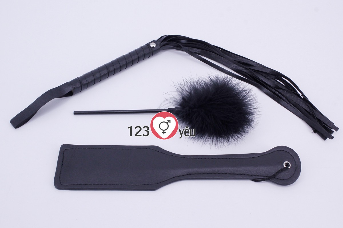 Bộ đồ chơi bạo dâm da lông mềm mại 10 món VIP kích thích mạo hiểm