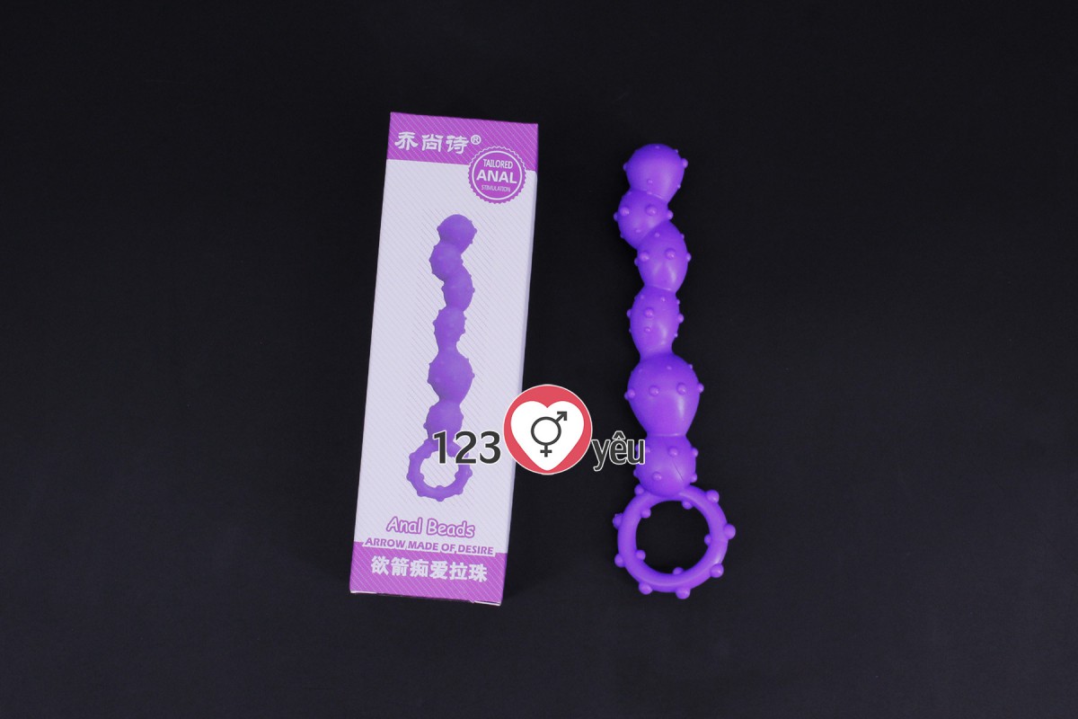 Dụng cụ kích thích hậu môn bi gai silicon mềm mại 15cm massage Dụng cụ kích thích hậu môn bi gai silicon mềm mại 15cm massage