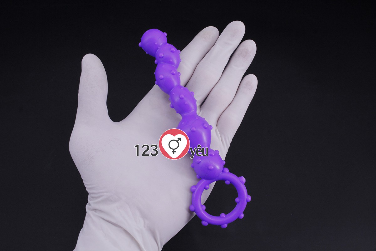 Dụng cụ kích thích hậu môn bi gai silicon mềm mại 15cm massage Dụng cụ kích thích hậu môn bi gai silicon mềm mại 15cm massage
