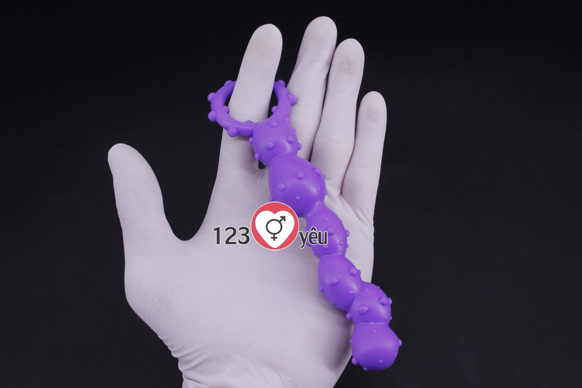 Dụng cụ kích thích hậu môn bi gai silicon mềm mại 15cm massage Dụng cụ kích thích hậu môn bi gai silicon mềm mại 15cm massage