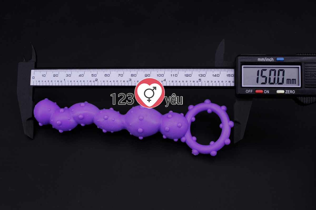 Dụng cụ kích thích hậu môn bi gai silicon mềm mại 15cm massage Dụng cụ kích thích hậu môn bi gai silicon mềm mại 15cm massage