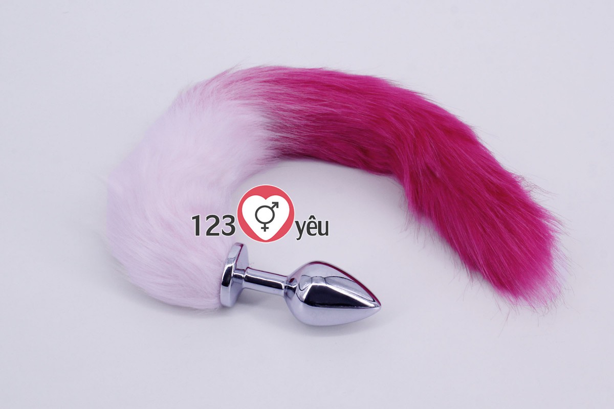 Dụng cụ kích thích hậu môn đuôi chồn inox không gỉ hồng