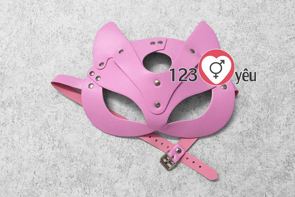 Mặt nạ bạo dâm đẹp hình mèo da tổng hợp tạo cảm giác huyền bí gợi dục