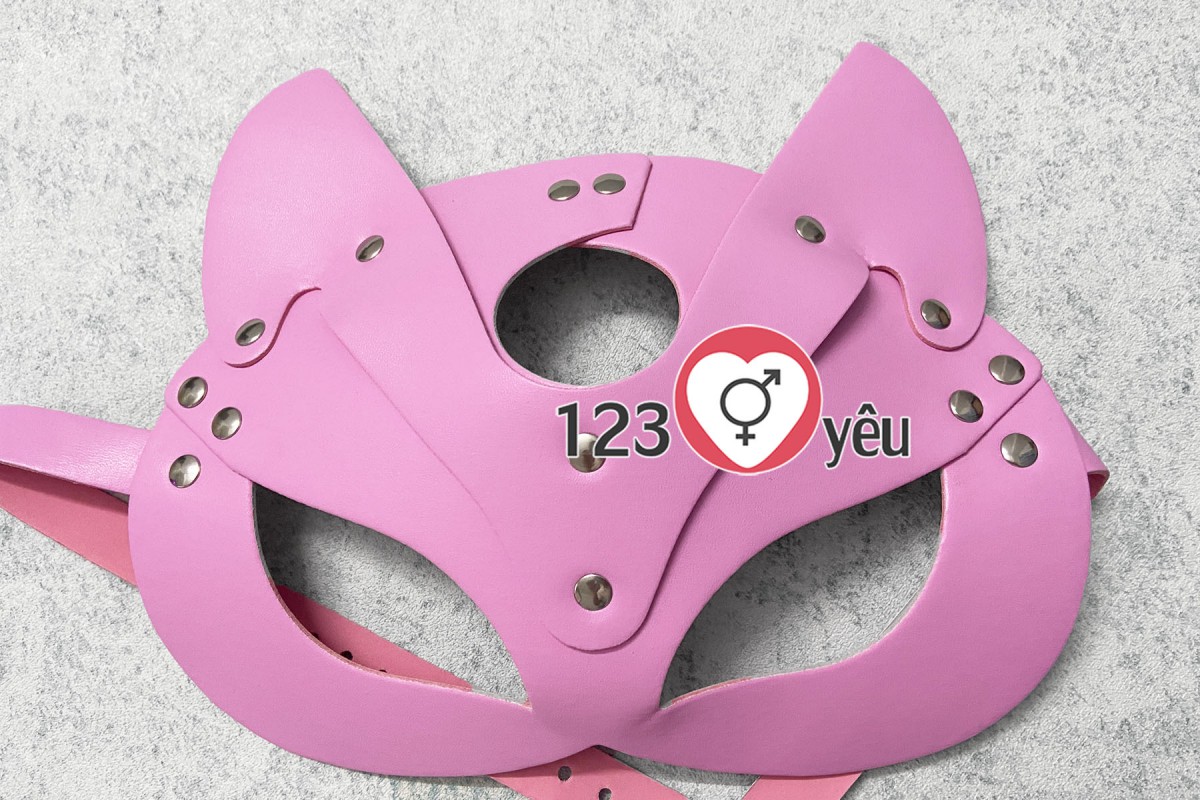 Mặt nạ bạo dâm đẹp hình mèo da tổng hợp tạo cảm giác huyền bí gợi dục