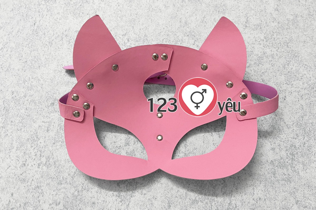 Mặt nạ bạo dâm đẹp hình mèo da tổng hợp tạo cảm giác huyền bí gợi dục