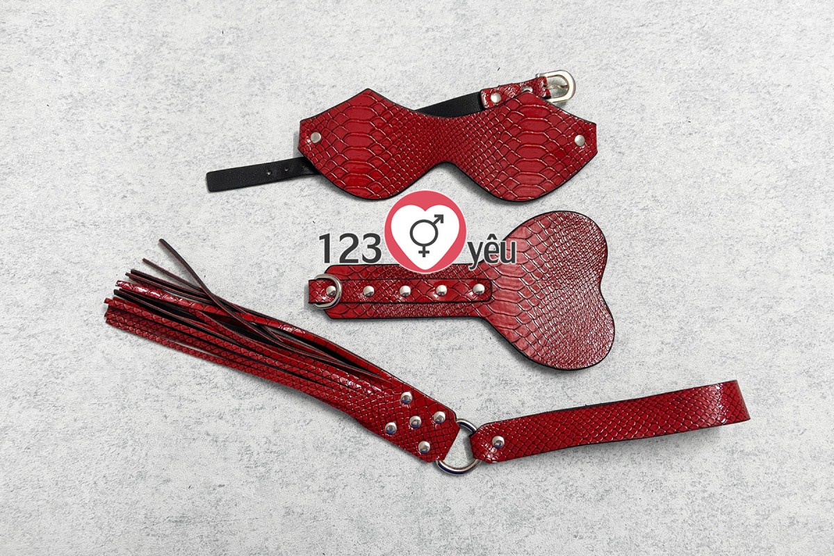 Bộ bạo dâm 10 món vân da đỏ kích thích khoái cảm mạnh cho nam nữ Bộ bạo dâm 10 món vân da đỏ kích thích khoái cảm mạnh cho nam nữ