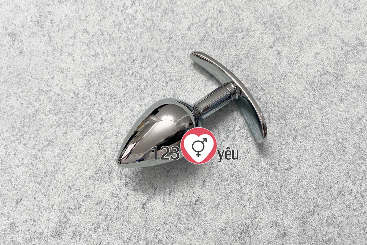 Dụng cụ kích thích hậu môn inox có tay cầm an toàn Dụng cụ kích thích hậu môn inox có tay cầm an toàn