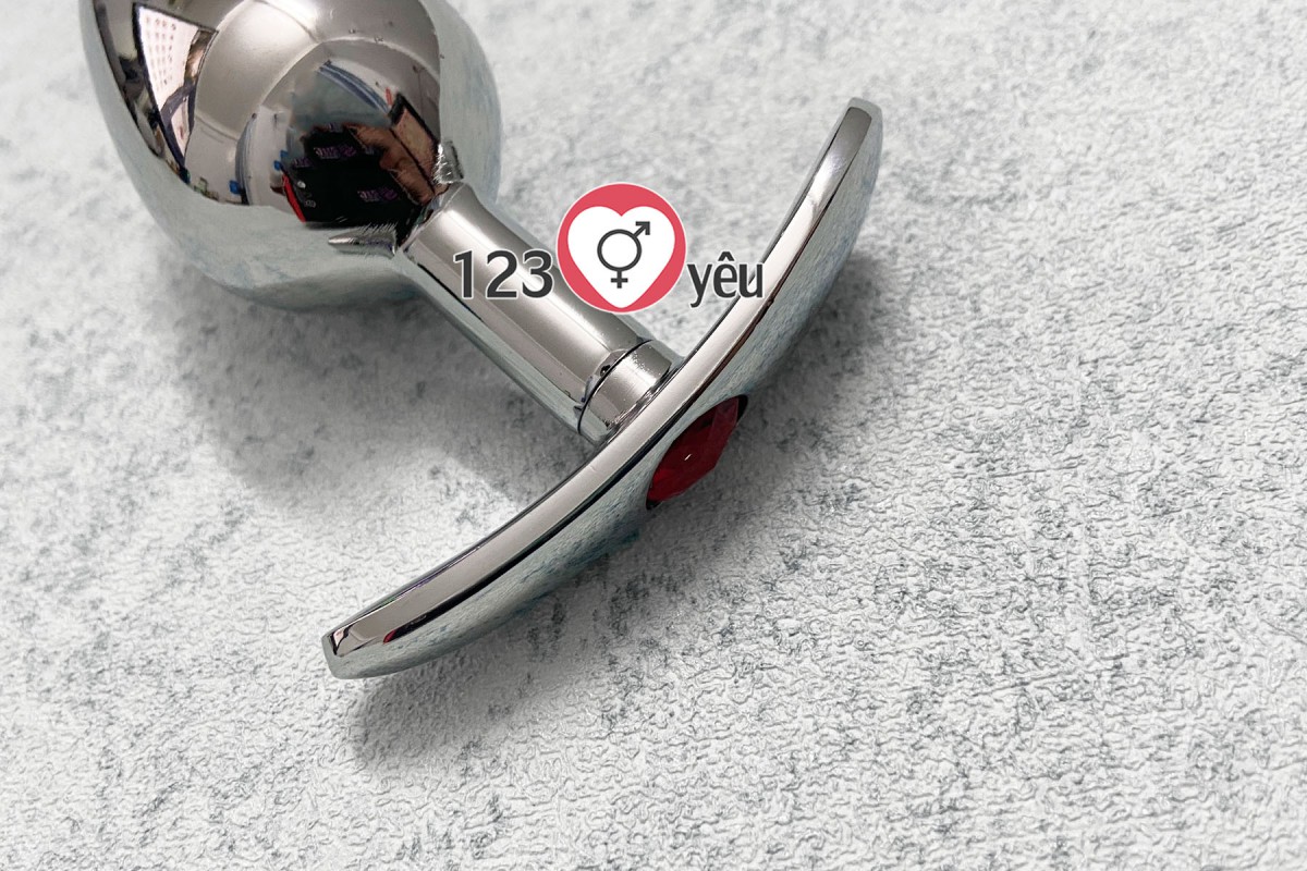 Dụng cụ kích thích hậu môn inox có tay cầm an toàn Dụng cụ kích thích hậu môn inox có tay cầm an toàn