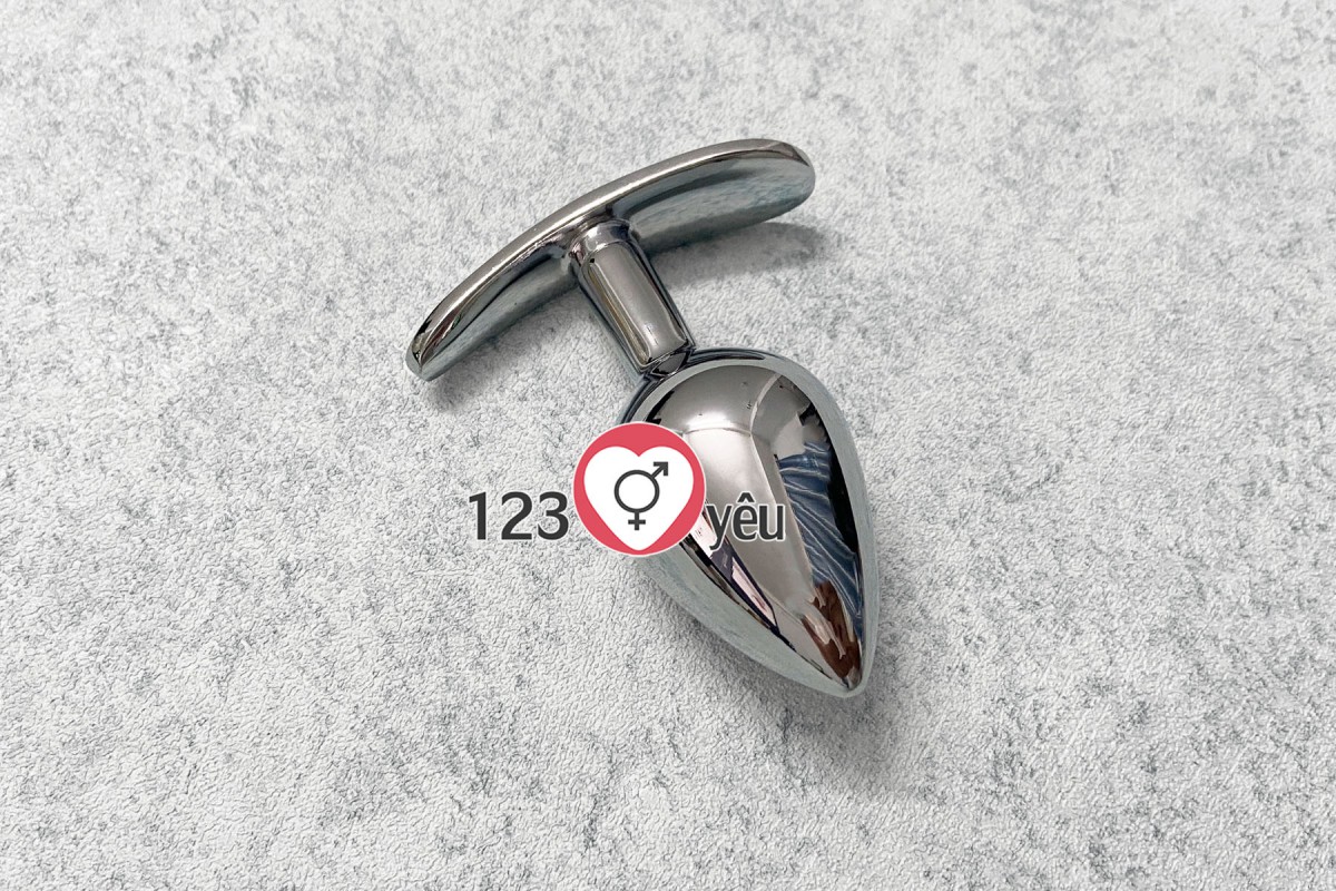Dụng cụ kích thích hậu môn inox có tay cầm an toàn Dụng cụ kích thích hậu môn inox có tay cầm an toàn