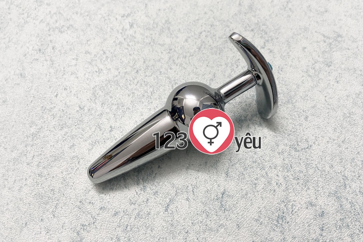 Dụng cụ kích thích hậu môn inox 11cm mát xa giải tỏa sinh lý