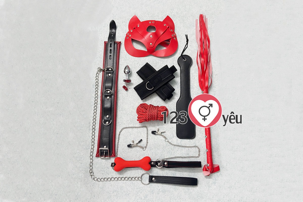 Bộ bạo dâm 8 món mặt nạ da trói tăng khoái cảm mạnh mẽ