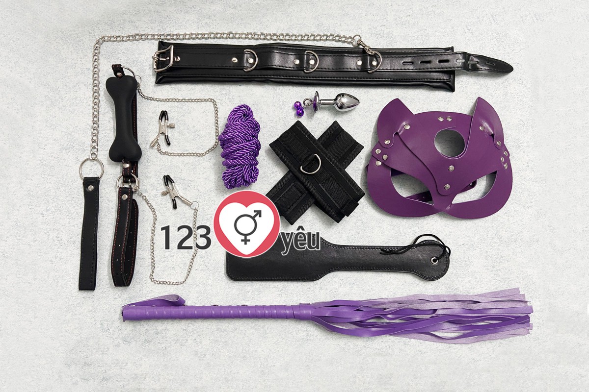 Bộ bạo dâm 8 món mặt nạ da trói tăng khoái cảm mạnh mẽ