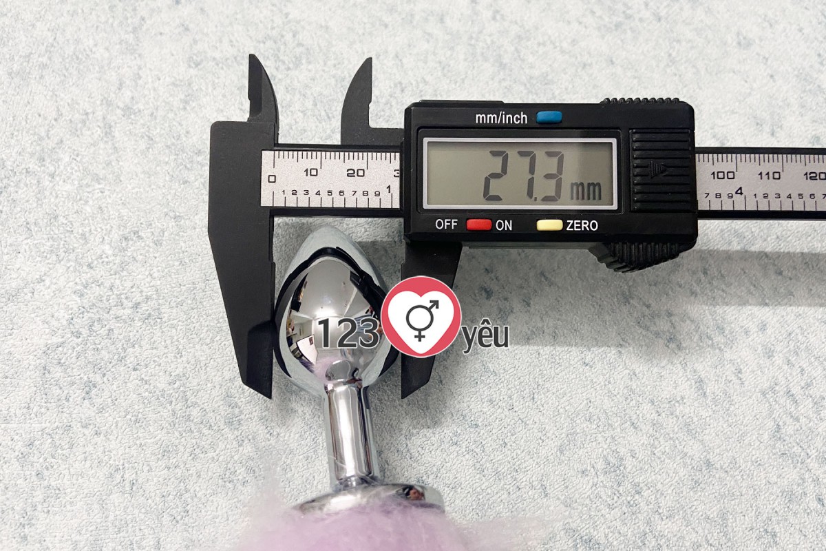 Dụng cụ kích thích hậu môn đuôi sói inox lông chồn cao cấp
