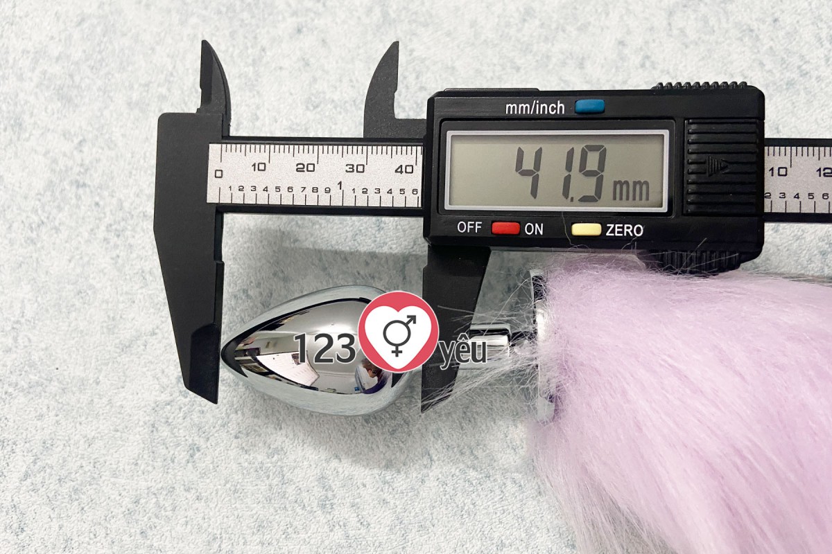 Dụng cụ kích thích hậu môn đuôi sói inox lông chồn cao cấp