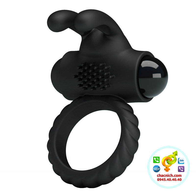 Vòng đeo dương vật rung Prettylove Eudora silicon mềm mại kích thích điểm G Vòng đeo dương vật rung Prettylove Eudora silicon mềm mại kích thích điểm G