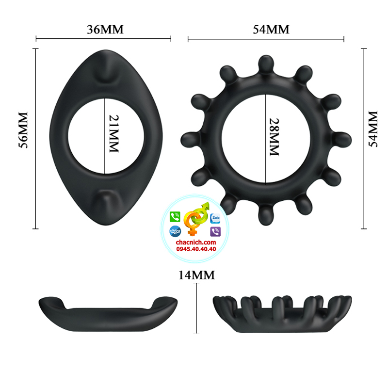 Vòng đeo kéo dài thời gian Cockring Prettylove Ring silicone mềm mại