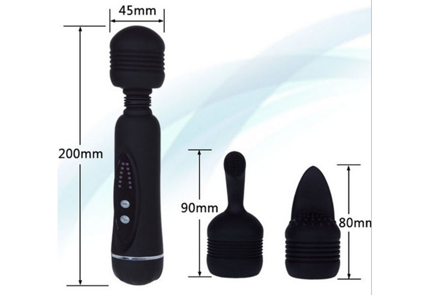 Chày rung ba đầu ngoáy âm đạo silicone mềm mại kích thích cực phê
