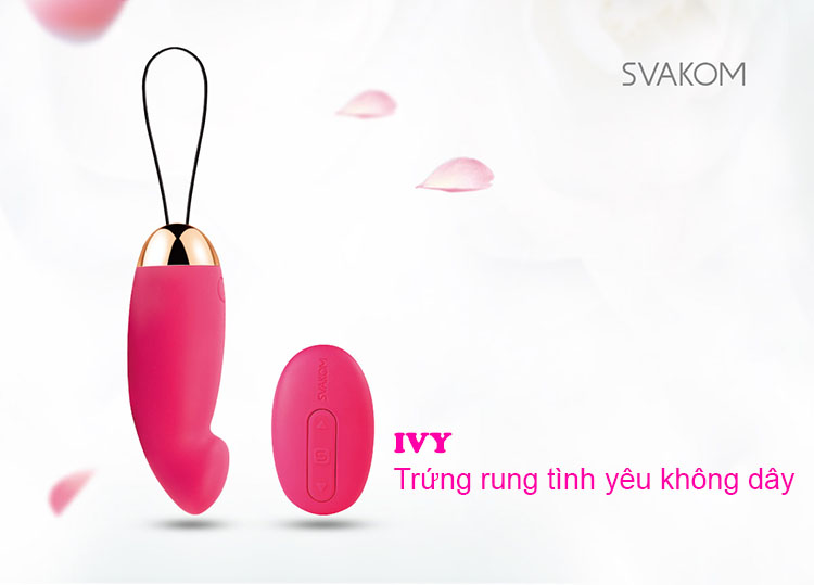 Trứng rung điều khiển xa Svakom IVY silicon cao cấp đa chế độ rung