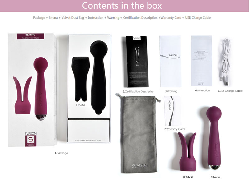 Chày rung cao cấp có sưởi âm Svakom Emma sextoy massage giảm stress hiệu quả