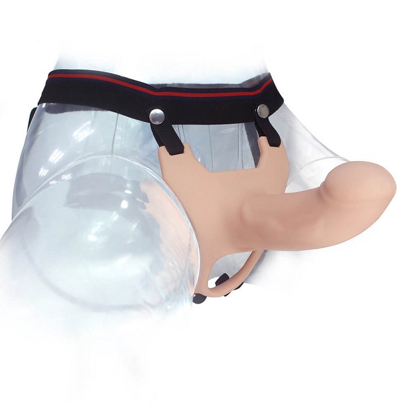 Dương vật giả dây đeo rỗng ruột mềm mịn rung, hỗ trợ sinh lý nam