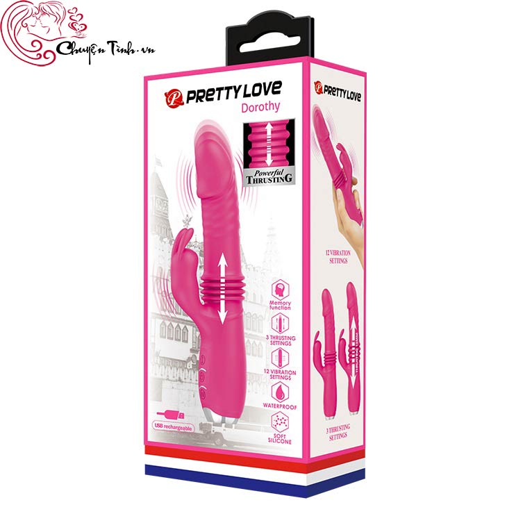 Dương vật giả mini rung thụt mạnh mẽ massager điểm G âm vật nữ tự sướng