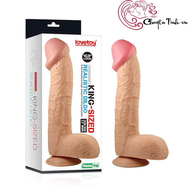 Dương vật siêu khủng LoveToy King size silicon mềm an toàn