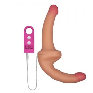 Dương vật giả Lovetoy hai đầu cho les sextoy silicon cao cấp mềm