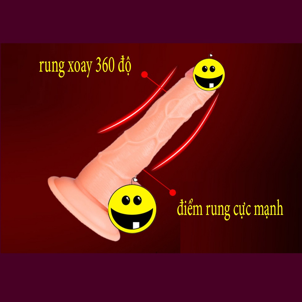 Dương vật giả hít tường rung lắc silicon y tế cao cấp