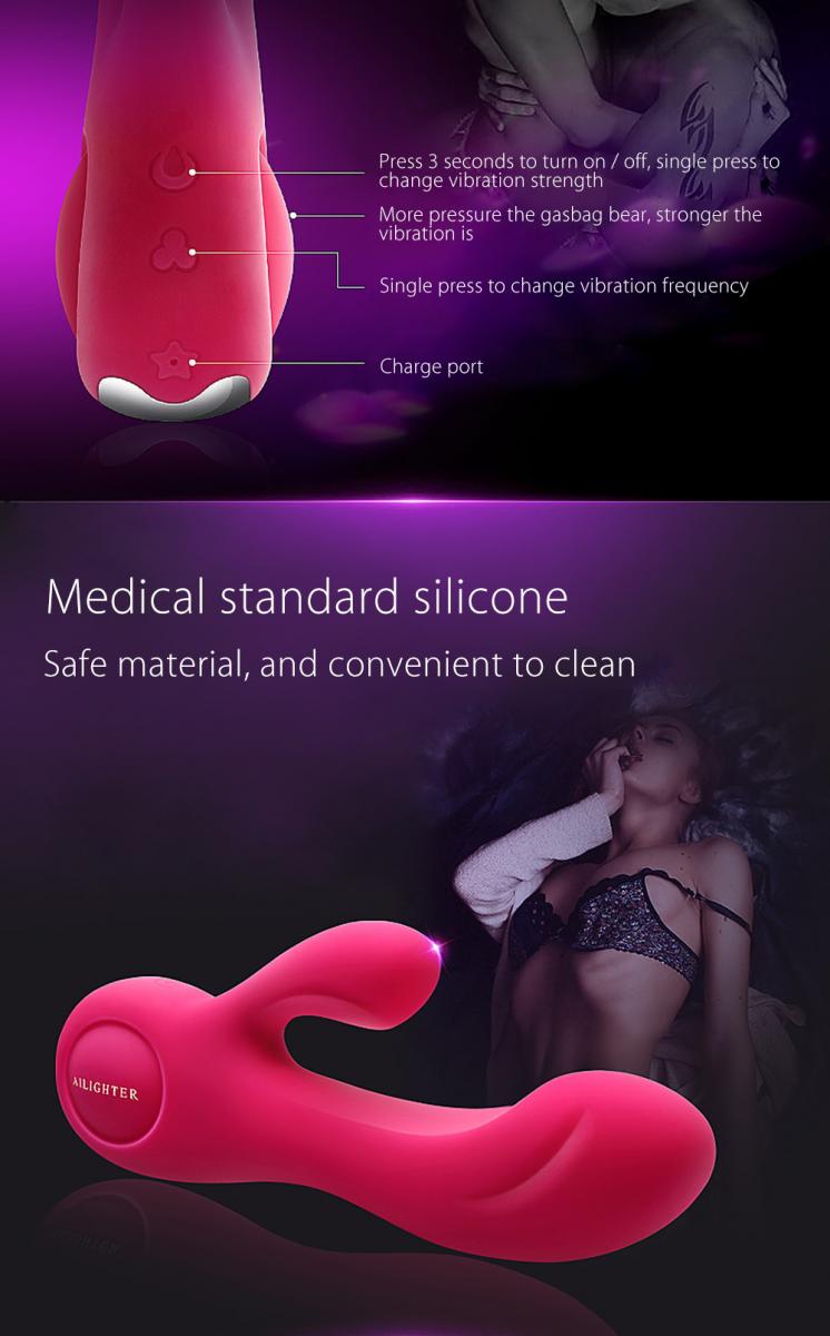 Dương vật giả kích rung điểm G Ailighter silicon mềm mại an toàn