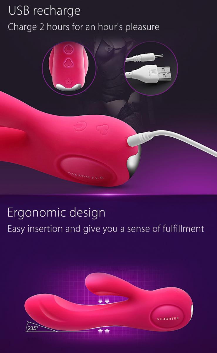 Dương vật giả kích rung điểm G Ailighter silicon mềm mại an toàn