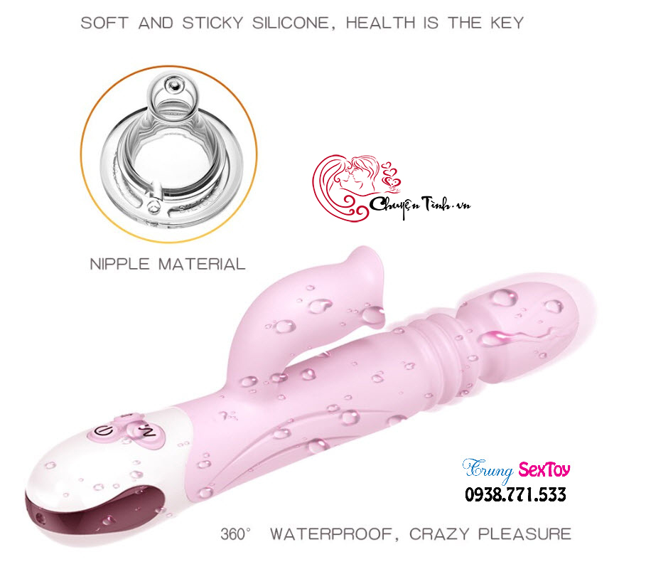 Dương vật rung thụt tự động Yeain silicon an toàn