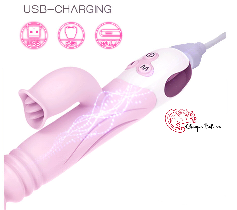 Dương vật rung thụt tự động Yeain silicon an toàn