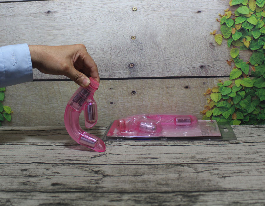 Dương vật thủ dâm móc câu ABS mềm mại 2 động cơ rung mạnh mẽ chống nước