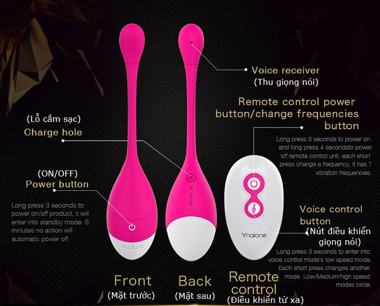 Máy massage Nalone Sweetie 7 chế độ rung điều khiển giọng nói