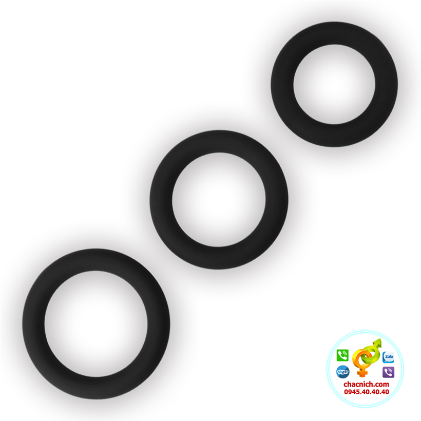 Bộ 3 vòng thắt DV Cockrings LoveToy mềm silicone an toàn
