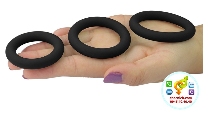 Bộ 3 vòng thắt DV Cockrings LoveToy mềm silicone an toàn