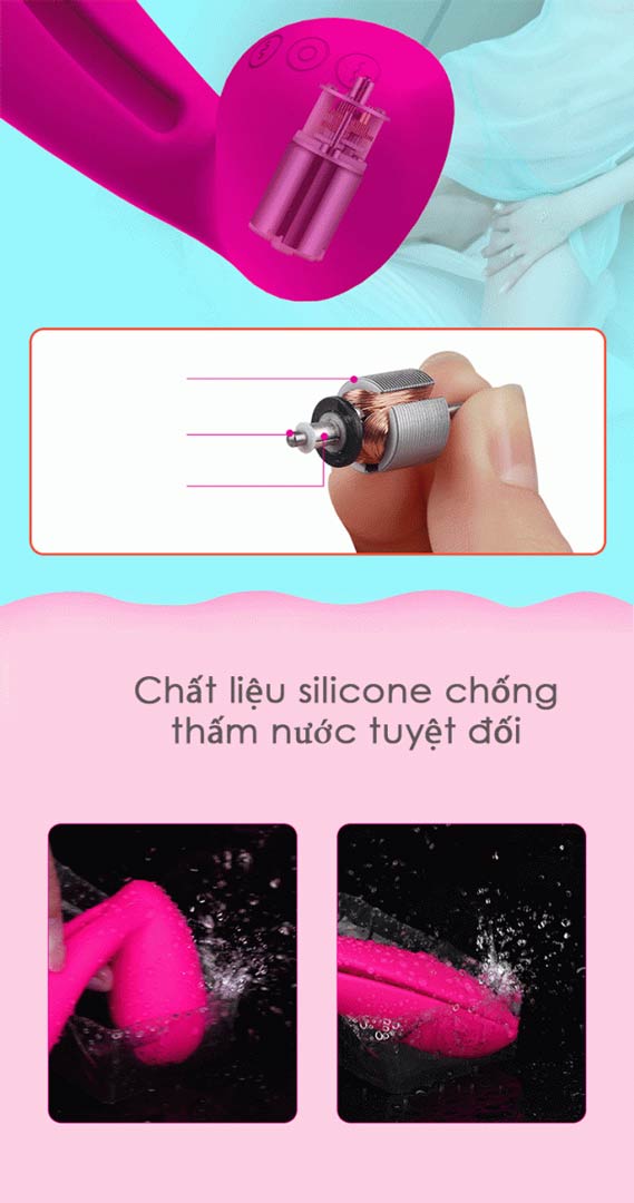 MÁY MÁT XA LETEN tai thỏ 7 chế độ chống thấm nước cao cấp