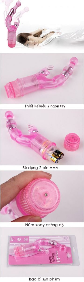 Máy rung điểm G 2 ngón tay silicone mềm mại kích thích hưng phấn nữ